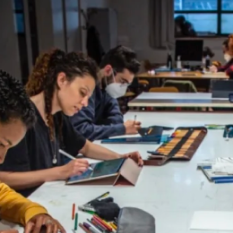 Technicians in art, computing, or digital fabrication environments